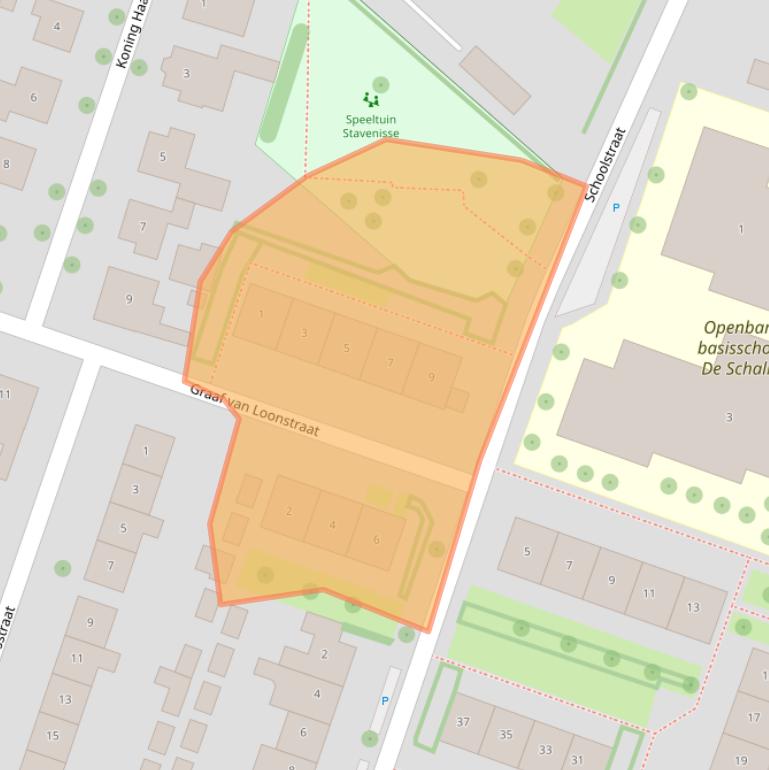 Kaart van postcodegebied 4696CH.