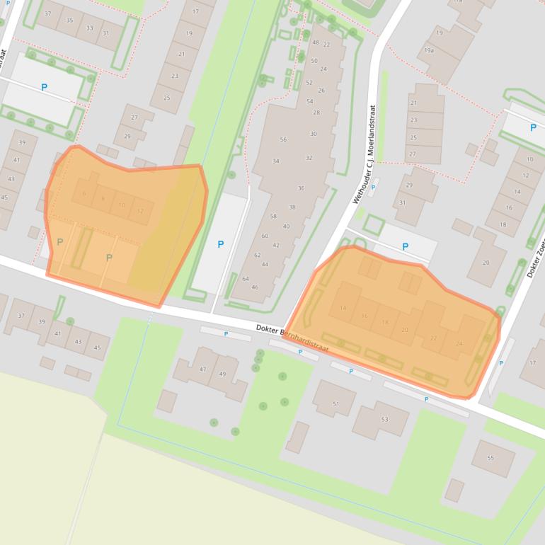 Kaart van postcodegebied 4696CN.
