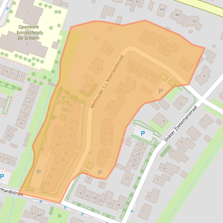 Kaart van postcodegebied 4696CP.