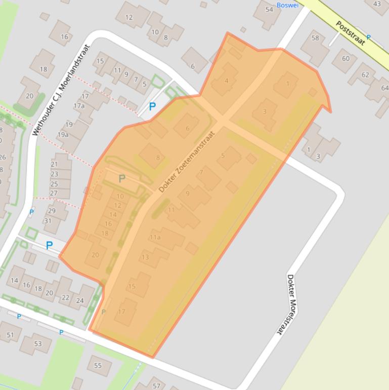 Kaart van postcodegebied 4696CR.