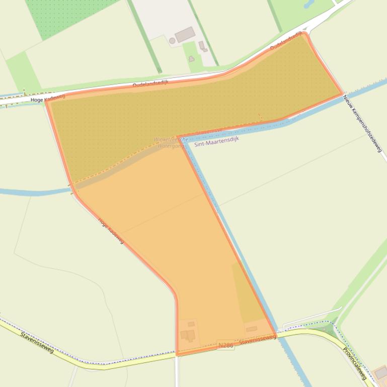 Kaart van postcodegebied 4696PA.