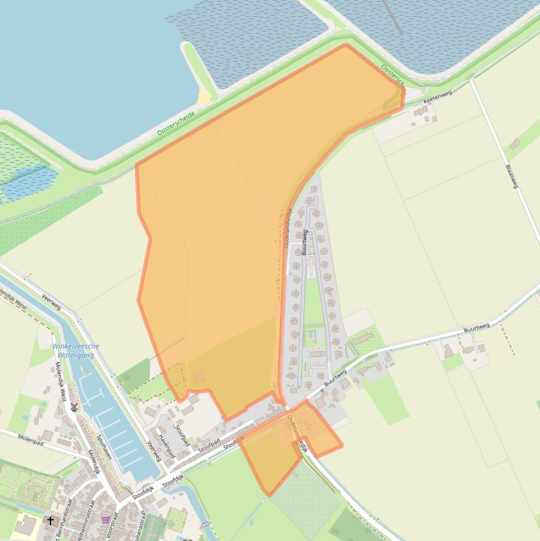 Kaart van postcodegebied 4696RS.