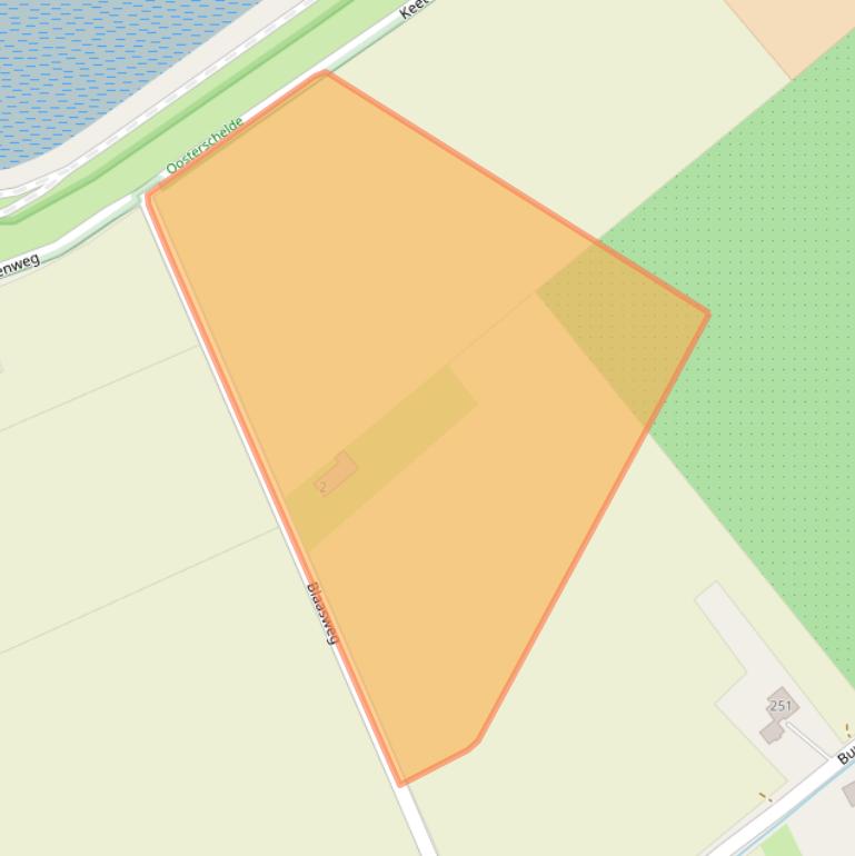 Kaart van postcodegebied 4696RZ.