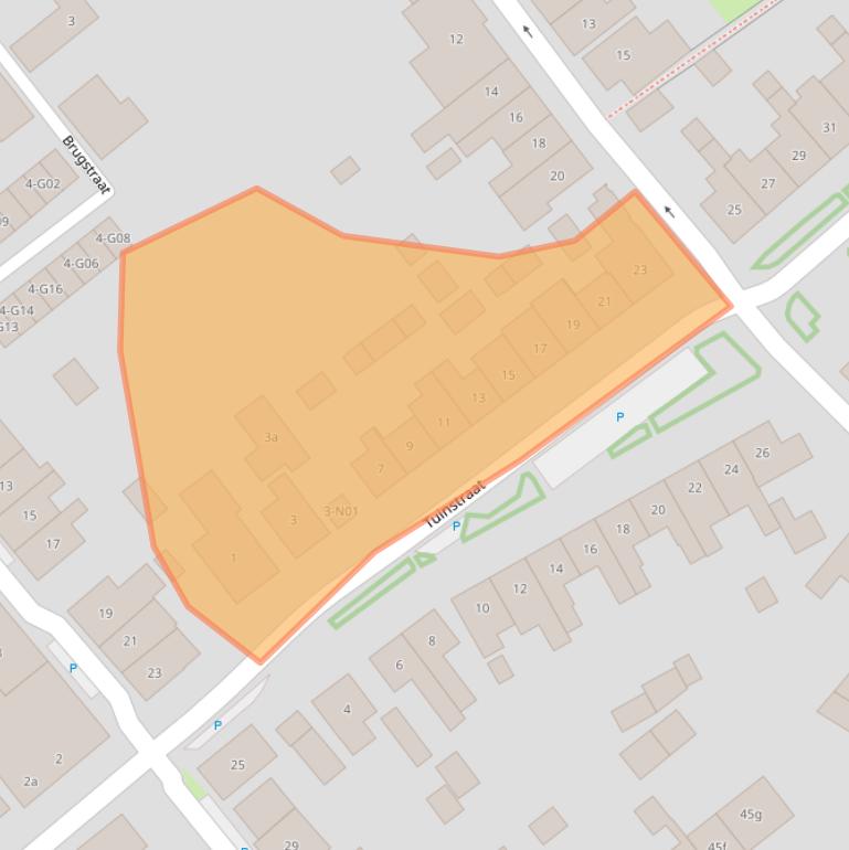 Kaart van postcodegebied 4697BN.