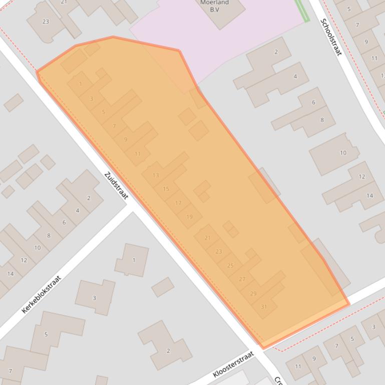 Kaart van postcodegebied 4697CS.