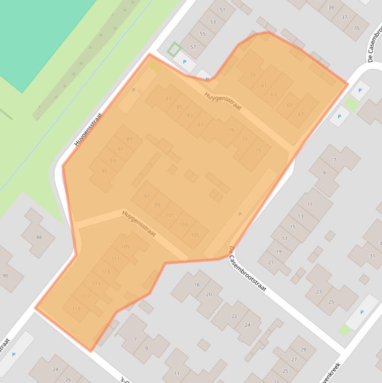 Kaart van postcodegebied 4697DB.