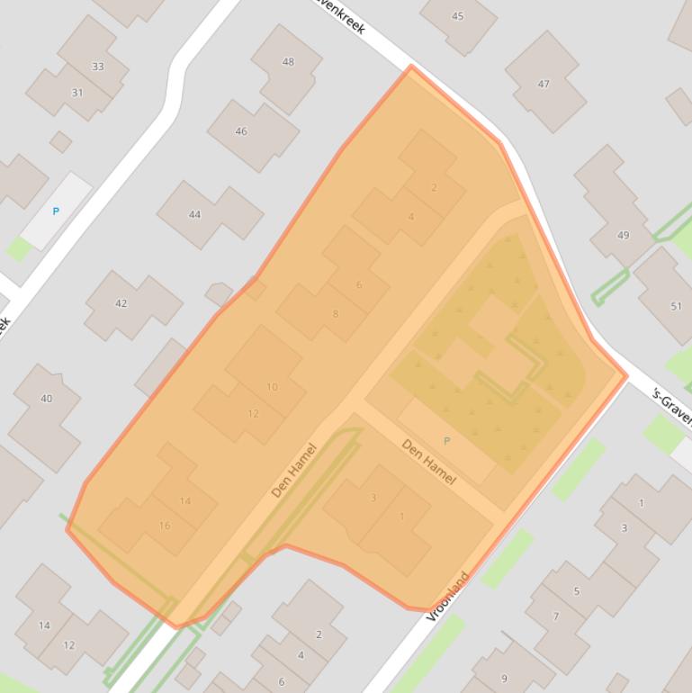 Kaart van postcodegebied 4697DG.