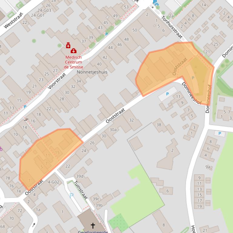 Kaart van postcodegebied 4697EE.