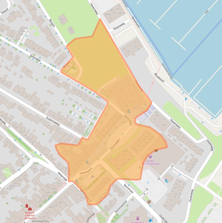 Kaart van postcodegebied 4697EM.