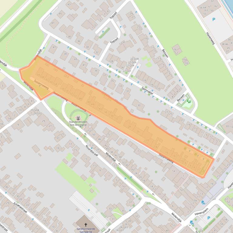 Kaart van postcodegebied 4697ER.