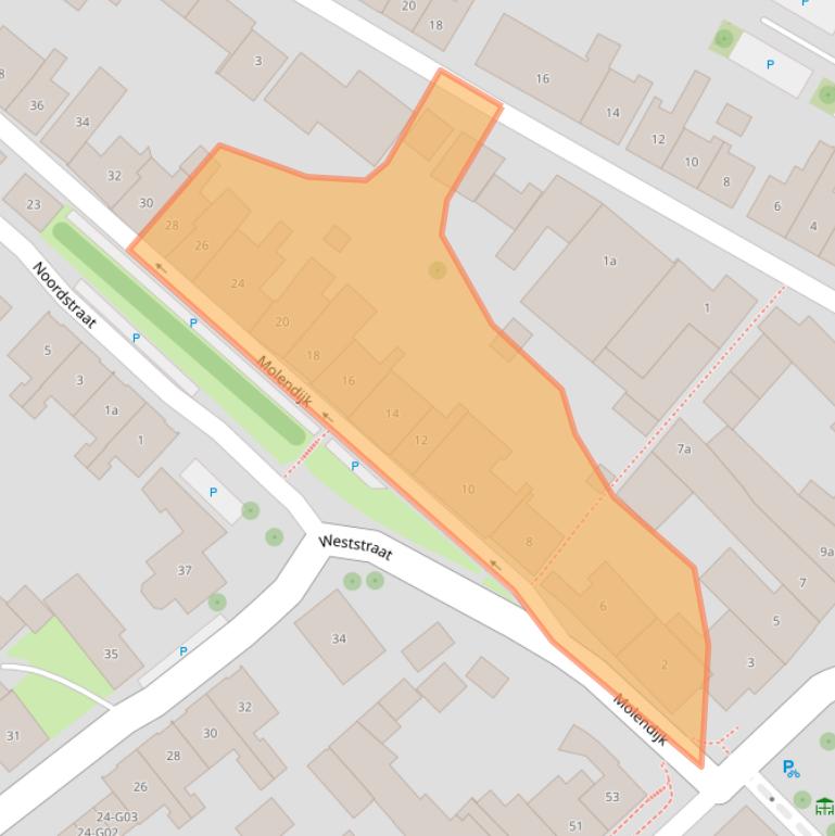 Kaart van postcodegebied 4697ET.