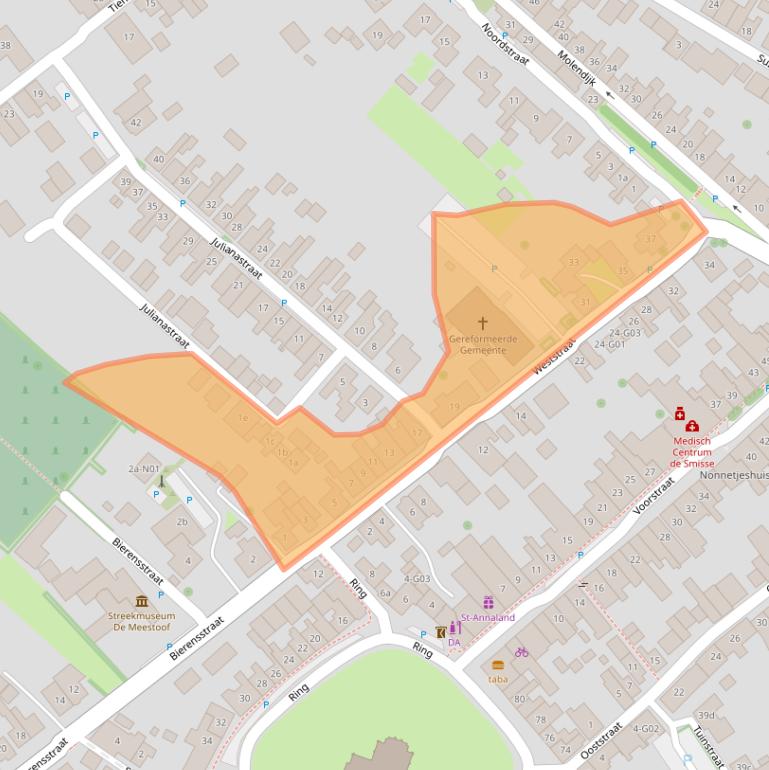 Kaart van postcodegebied 4697GA.