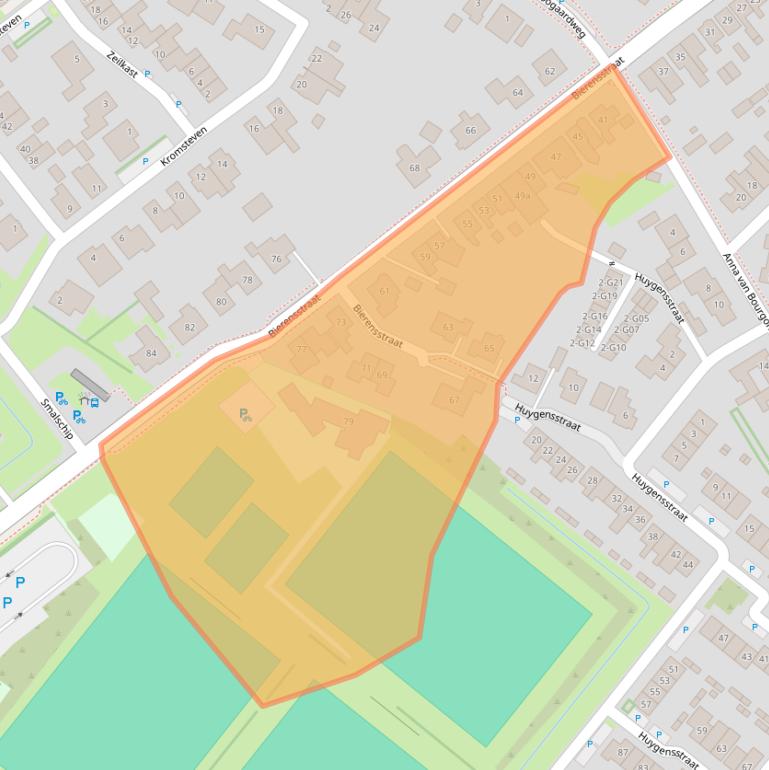 Kaart van postcodegebied 4697GD.