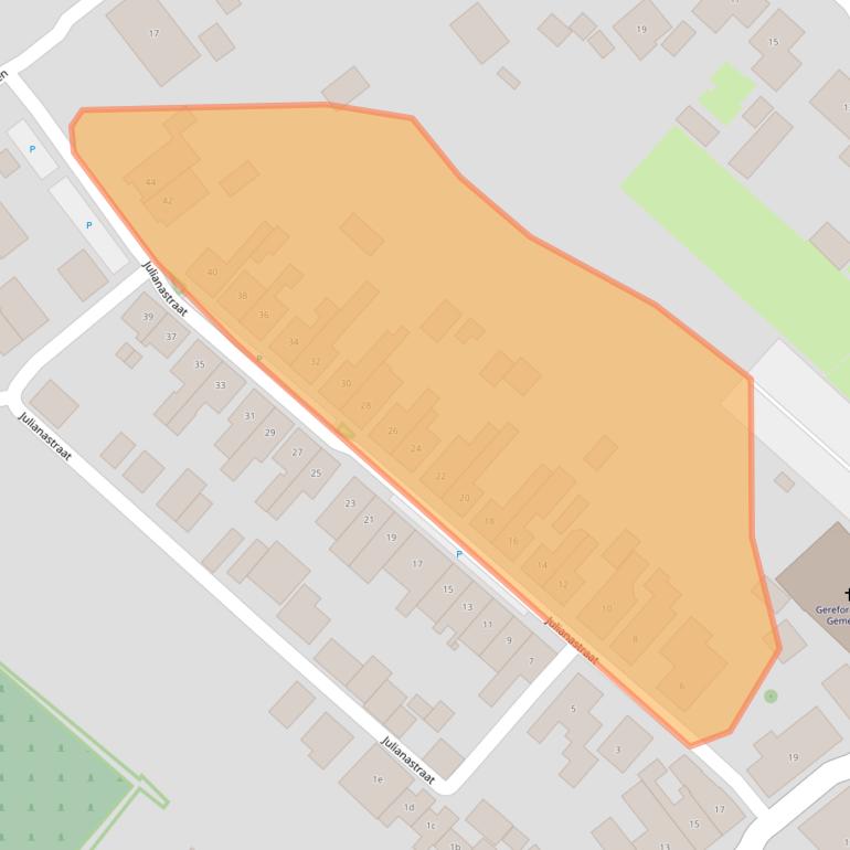 Kaart van postcodegebied 4697GJ.