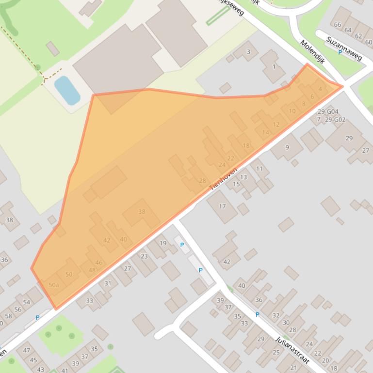 Kaart van postcodegebied 4697GR.