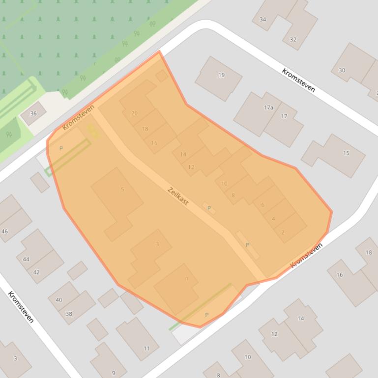 Kaart van postcodegebied 4697HP.