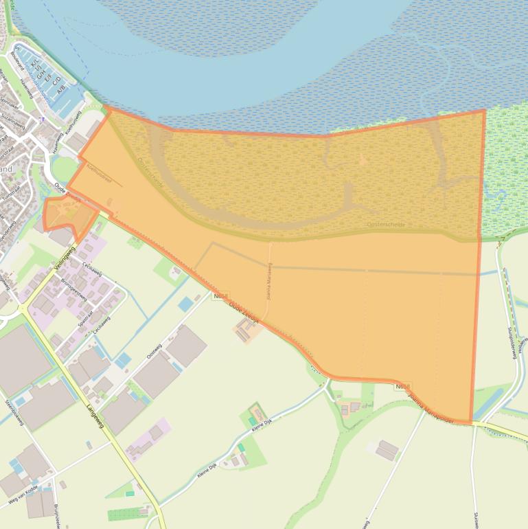 Kaart van postcodegebied 4697RA.