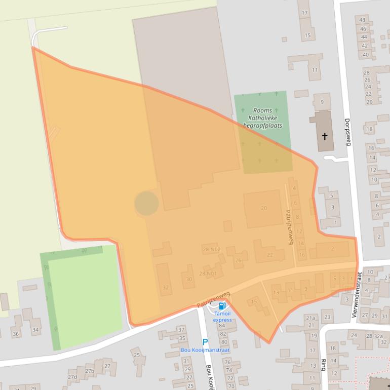 Kaart van postcodegebied 4698AB.