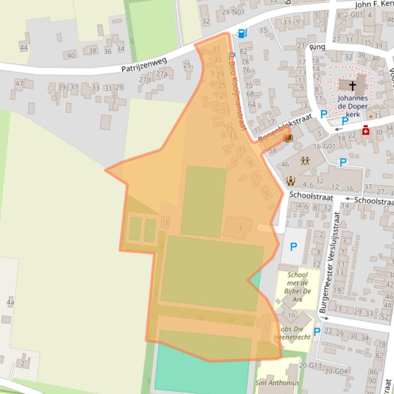 Kaart van postcodegebied 4698AL.