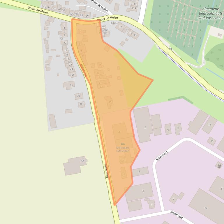 Kaart van postcodegebied 4698AW.