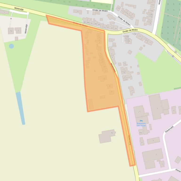 Kaart van postcodegebied 4698AX.