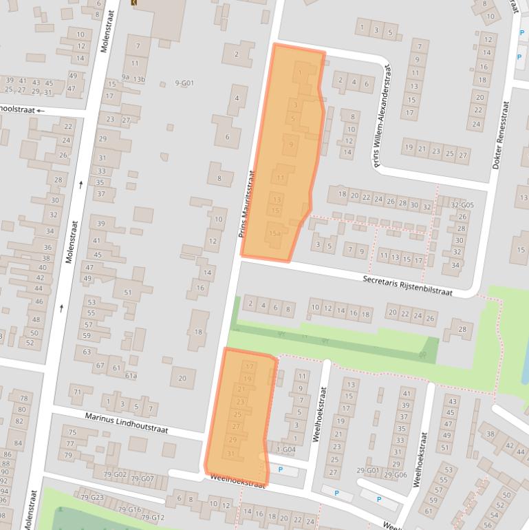 Kaart van postcodegebied 4698BH.