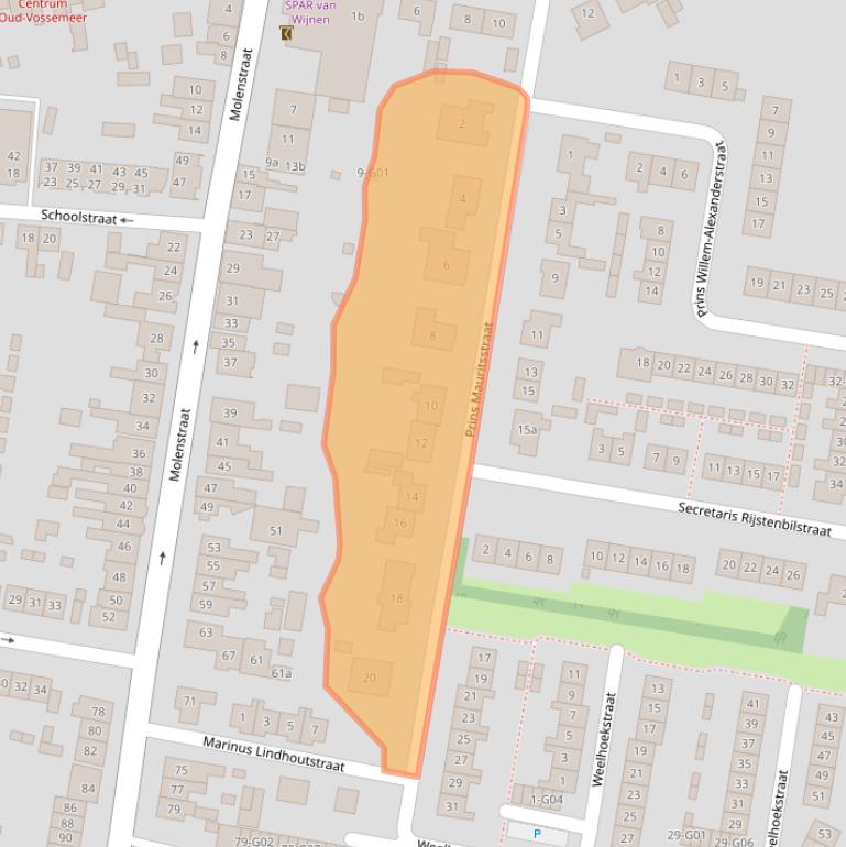 Kaart van postcodegebied 4698BJ.