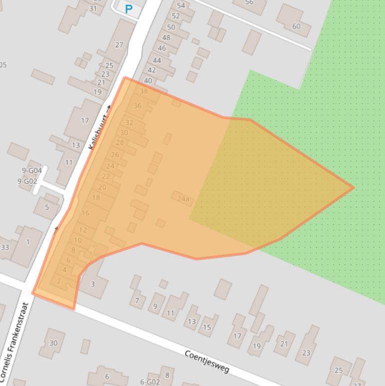 Kaart van postcodegebied 4698CR.