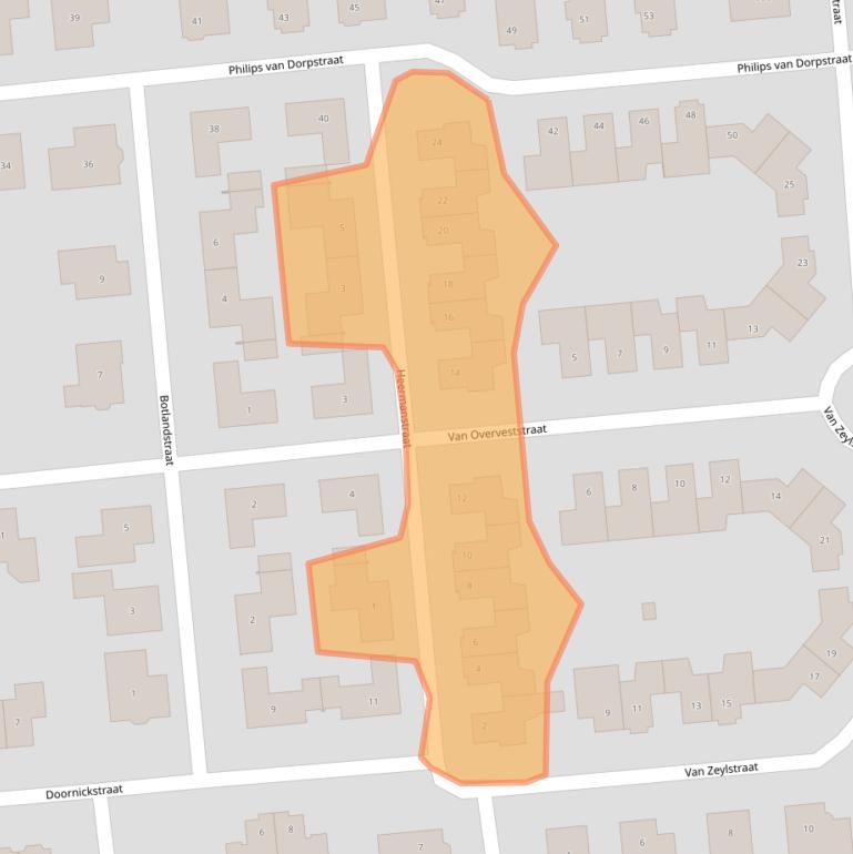 Kaart van postcodegebied 4698DA.
