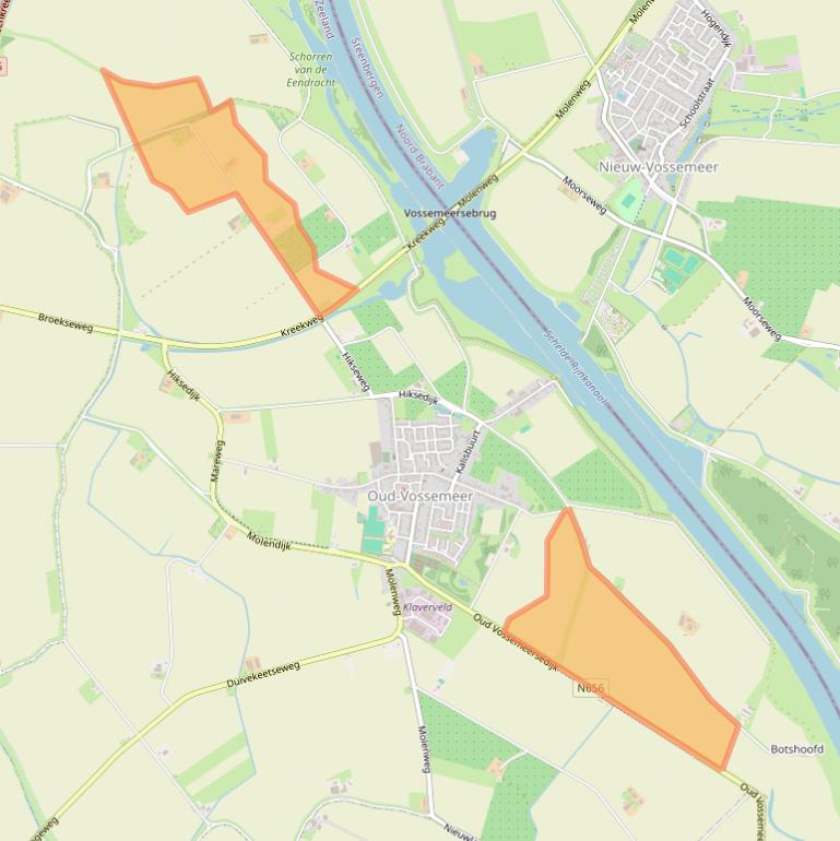 Kaart van postcodegebied 4698PD.