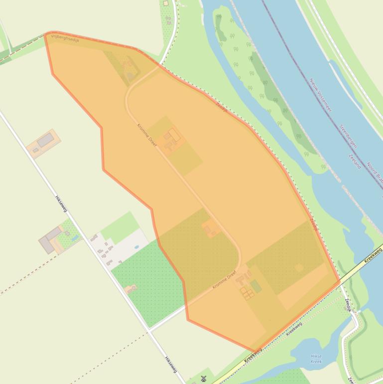 Kaart van postcodegebied 4698PE.