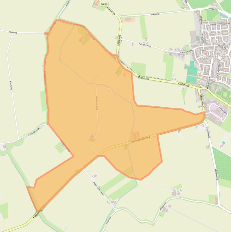 Kaart van postcodegebied 4698PK.