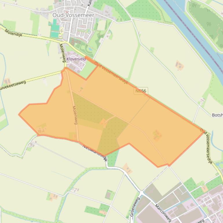 Kaart van postcodegebied 4698PM.