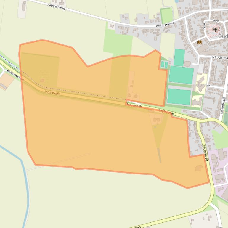 Kaart van postcodegebied 4698RA.