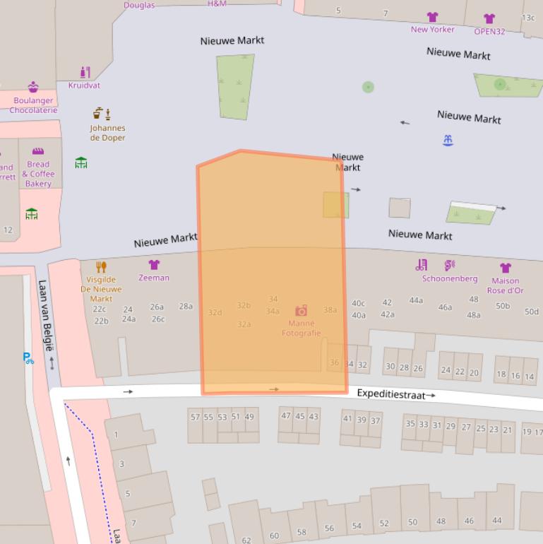 Kaart van postcodegebied 4701AH.