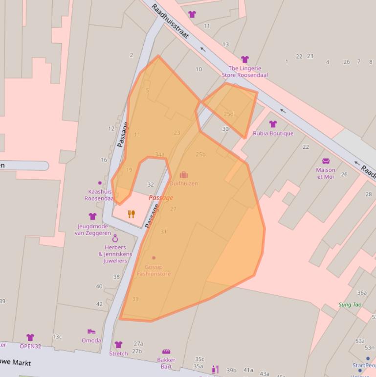 Kaart van postcodegebied 4701AN.