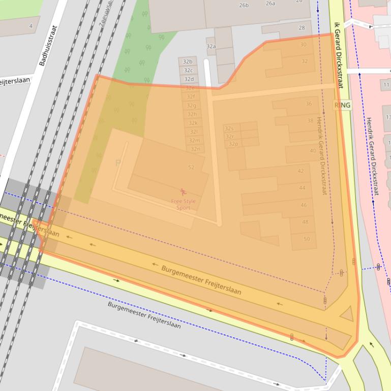 Kaart van postcodegebied 4701AZ.