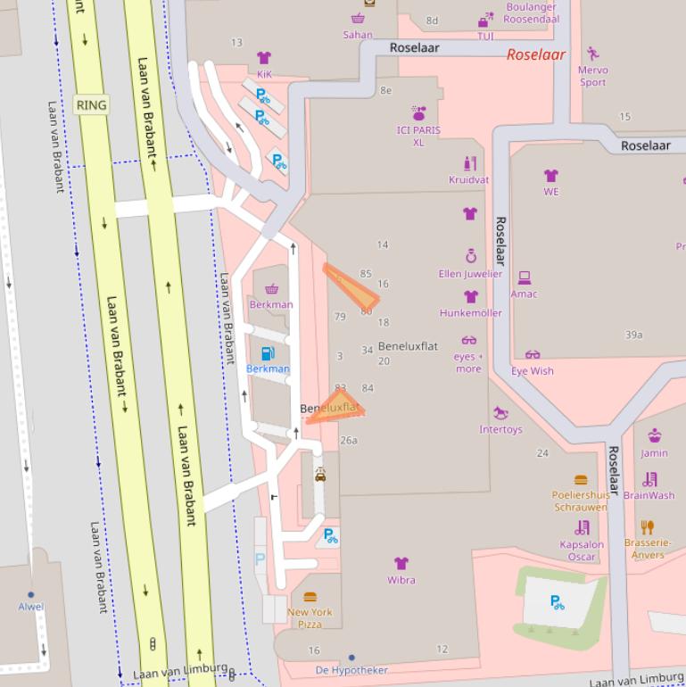 Kaart van postcodegebied 4701BG.