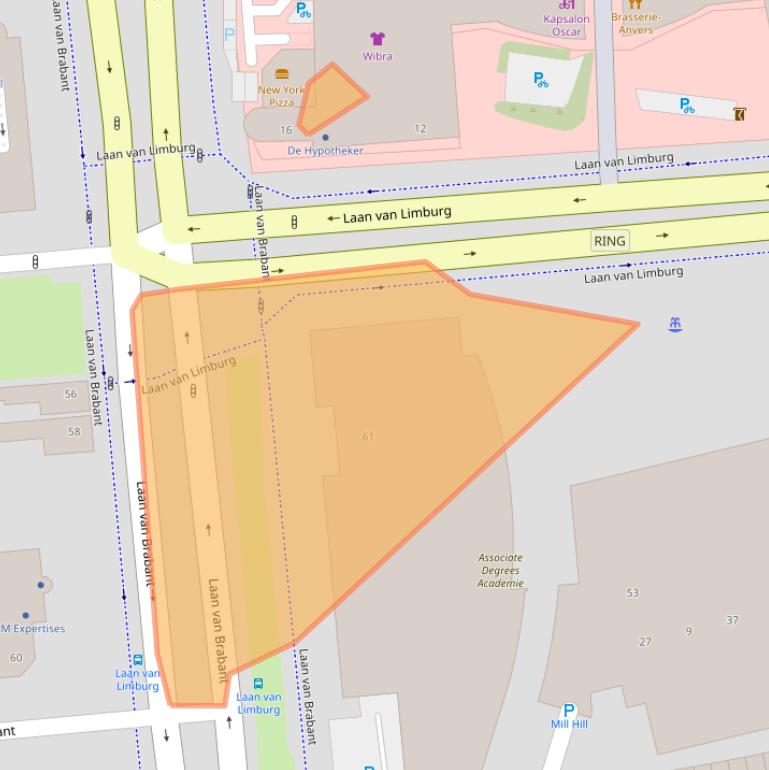 Kaart van postcodegebied 4701BN.