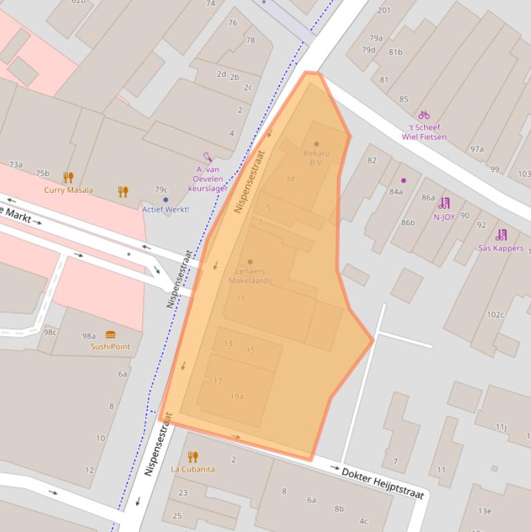 Kaart van postcodegebied 4701CR.