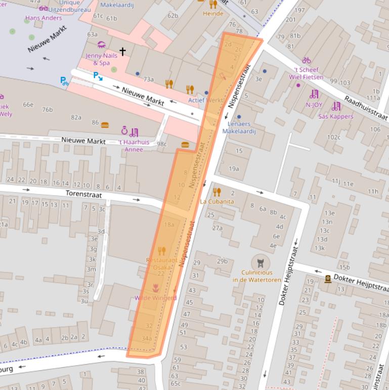 Kaart van postcodegebied 4701CW.
