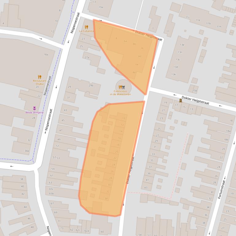 Kaart van postcodegebied 4701EB.
