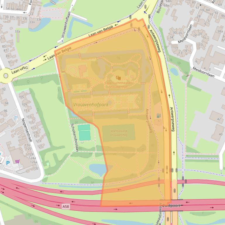 Kaart van postcodegebied 4701EH.