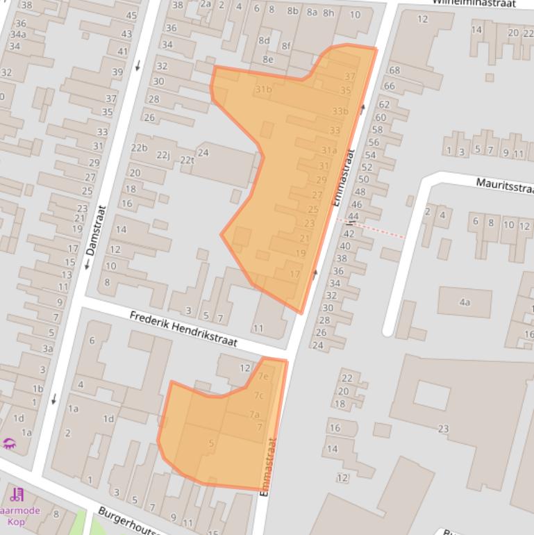 Kaart van postcodegebied 4701GD.