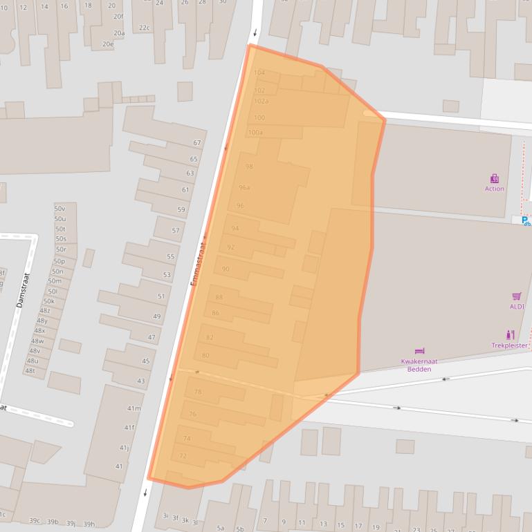Kaart van postcodegebied 4701GH.
