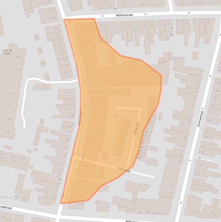 Kaart van postcodegebied 4701GP.