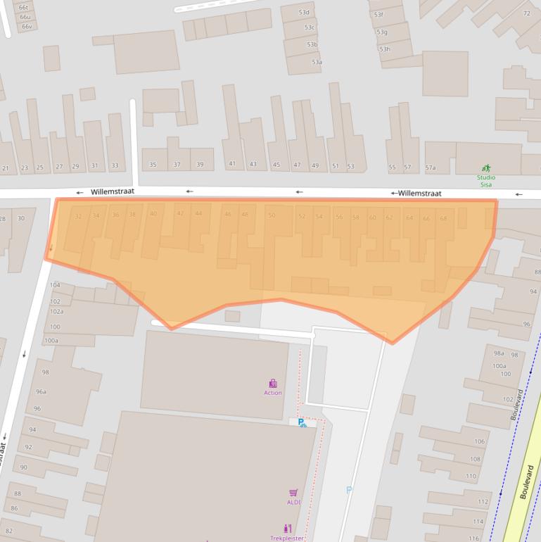 Kaart van postcodegebied 4701HD.