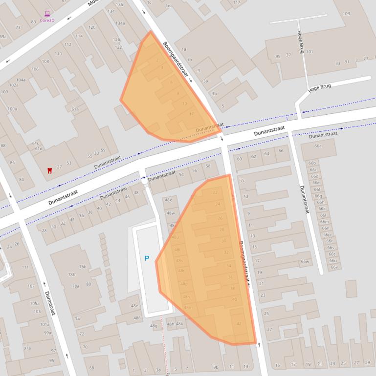 Kaart van postcodegebied 4701HG.