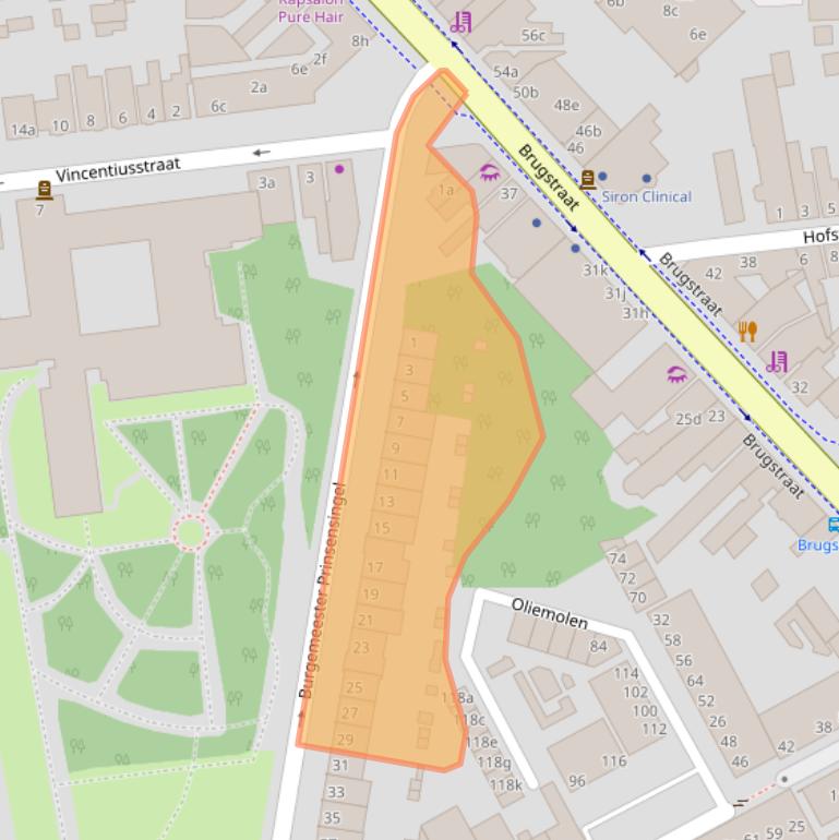 Kaart van postcodegebied 4701HH.