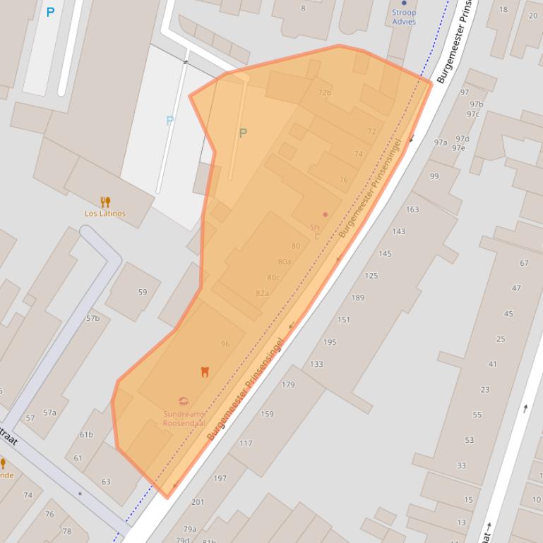 Kaart van postcodegebied 4701HP.